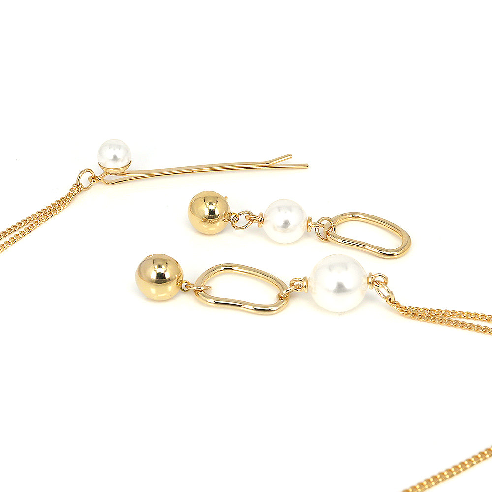 MATHILDE HAIRCLIP CHAIN EARRINGS