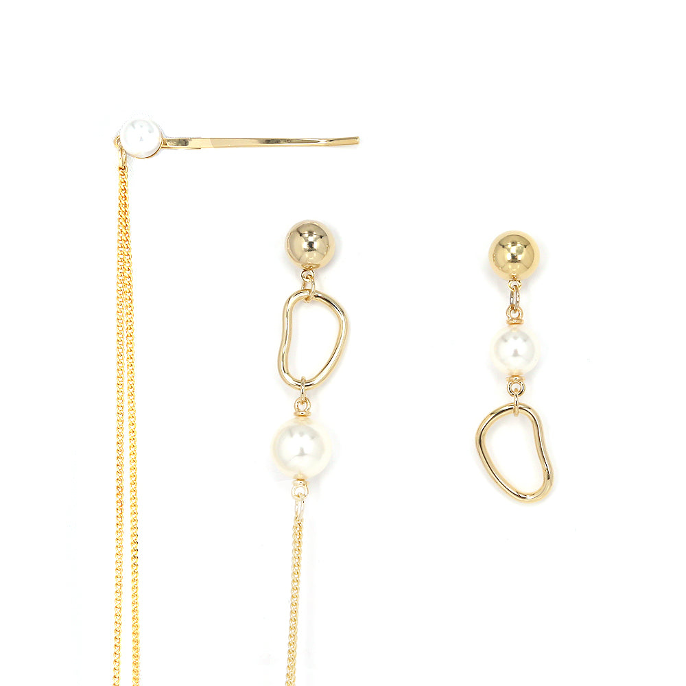 MATHILDE HAIRCLIP CHAIN EARRINGS