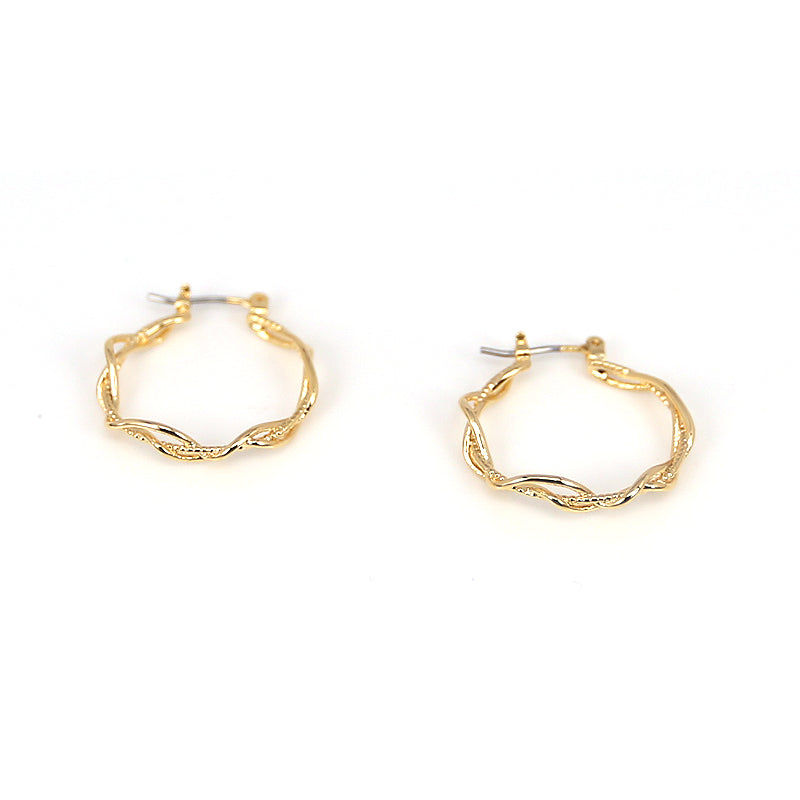 PEGASI RATTAN HOOP EARRINGS