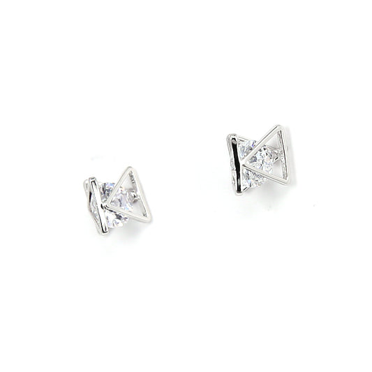 CELESTE SILVER TRIANGLE EARRINGS