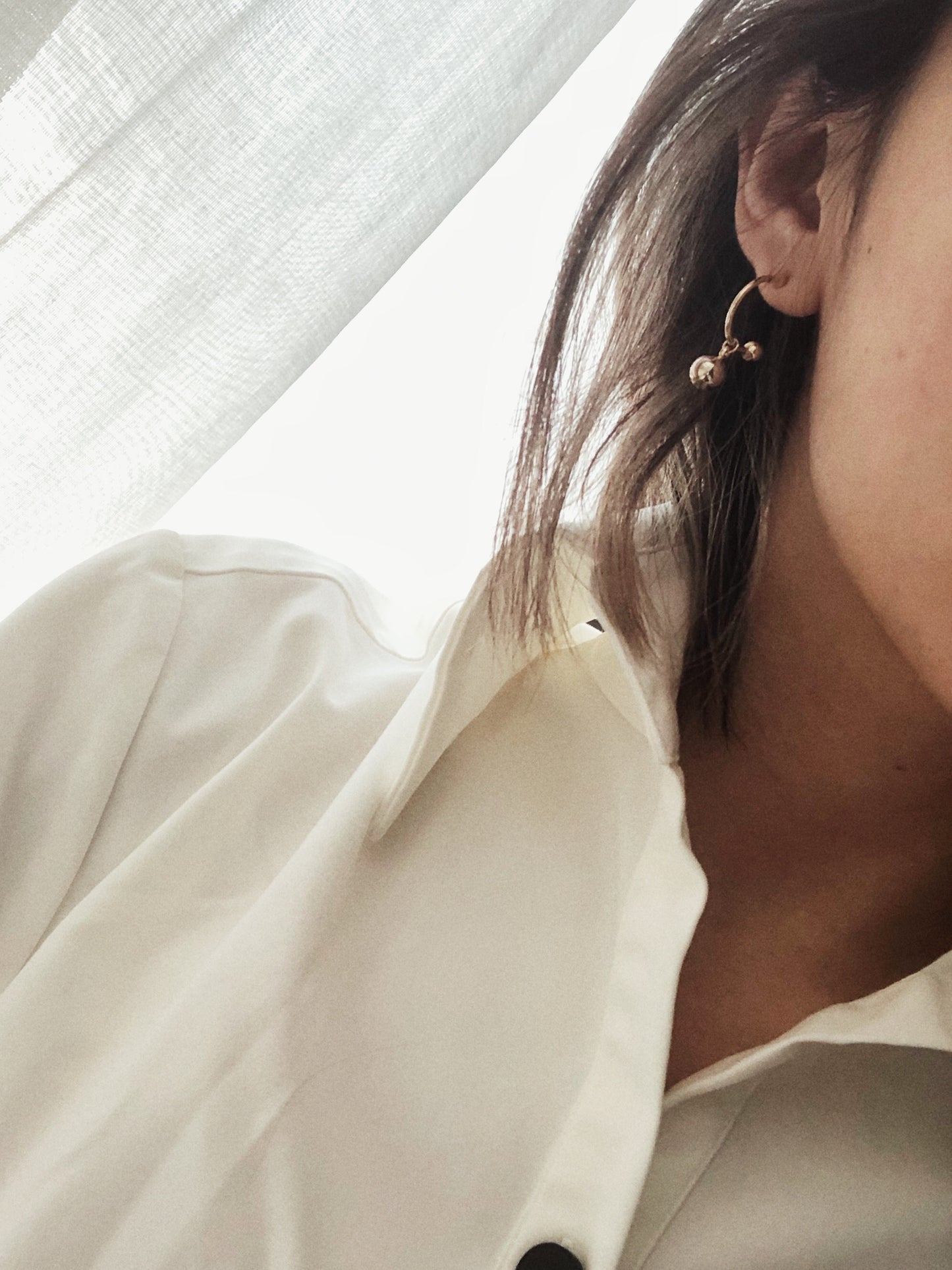 NELLO GEMSTONE ASYMMETRIC EARRINGS